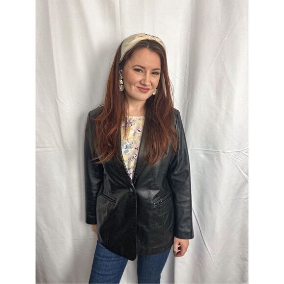 Apostrophe Genuine Leather Jacket - Picture 6 of 13